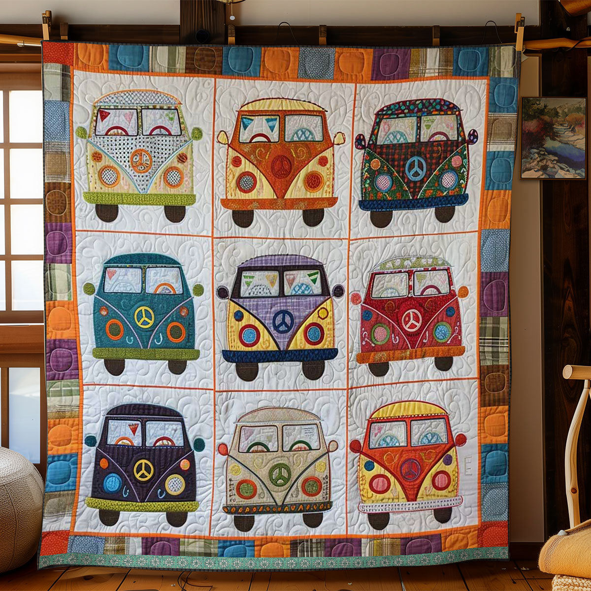 Camper Van WJ1409004CL Quilt Blanket