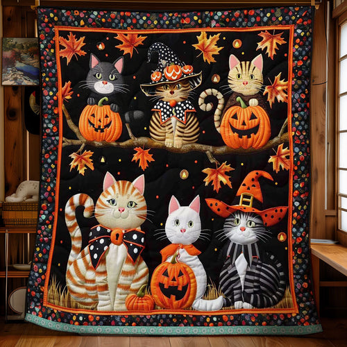 Cat Witch Halloween WN1609050CL Quilt Blanket