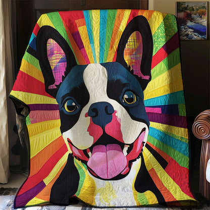 Cheerful Bulldog WJ2003012CL Quilt Blanket