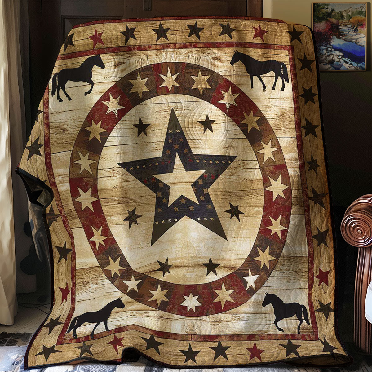 Cowboy Inspired Star WJ0107007CL Quilt Blanket