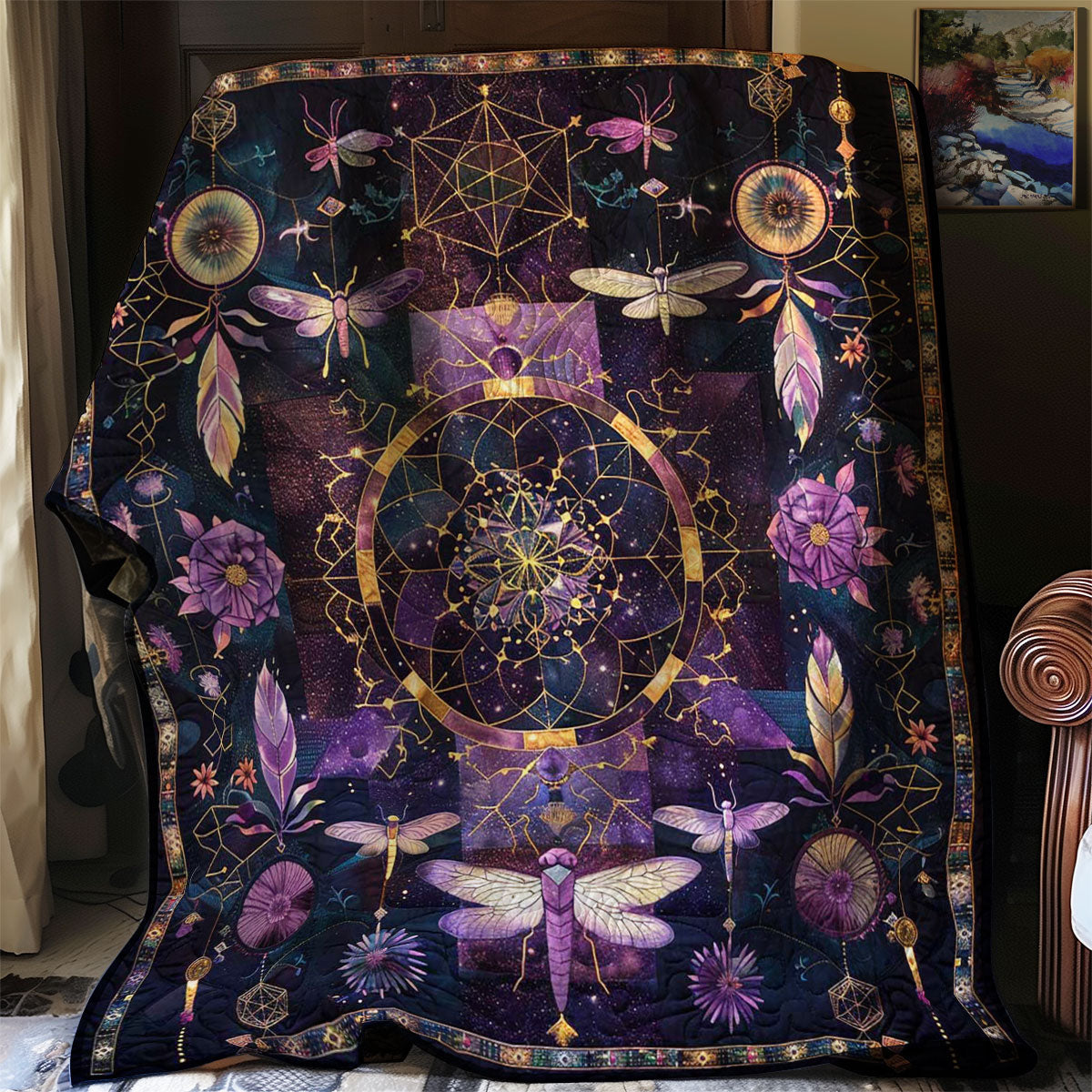 Dragonfly WJ2406007CL Quilt Blanket