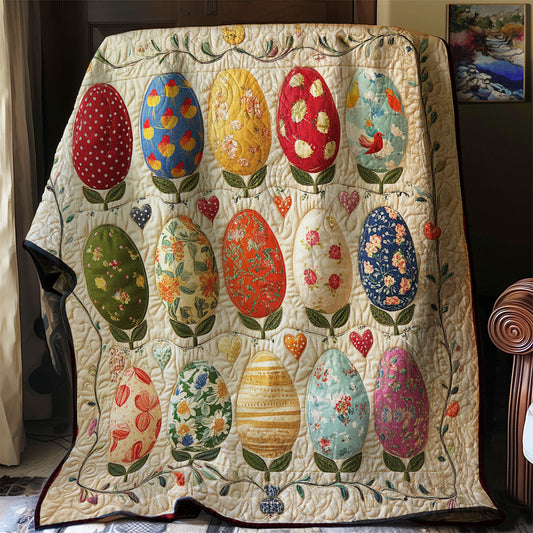 Easter Egg Garden WJ0803024CL Quilt Blanket