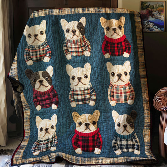 French Bulldog WJ0403007CL Quilt Blanket