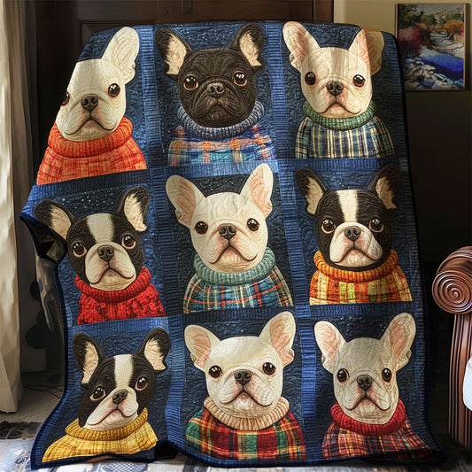 French Bulldog WJ0403008CL Quilt Blanket
