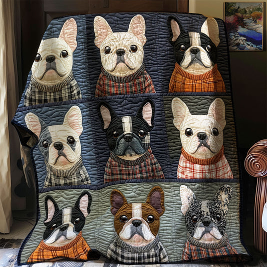 French Bulldog WJ2802008CL Quilt Blanket