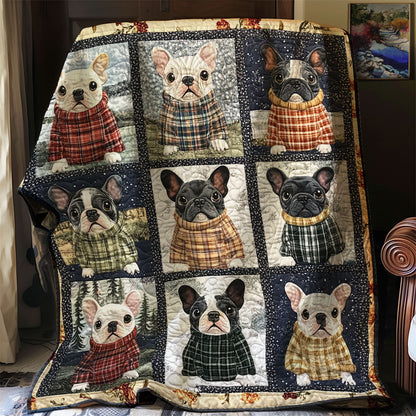 French Bulldog WJ2802009CL Quilt Blanket