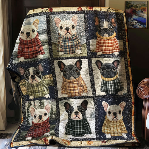 French Bulldog WJ2802009CL Quilt Blanket
