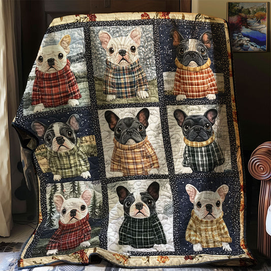 French Bulldog WJ2802009CL Quilt Blanket