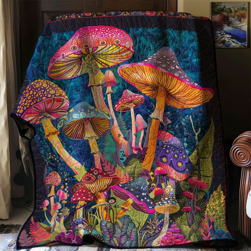 Hippie Mushroom WJ2106014CL Quilt Blanket