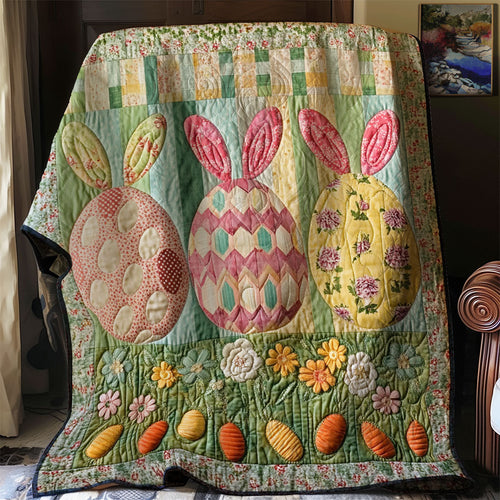 Hoppy Easter Garden WJ0803028CL Quilt Blanket