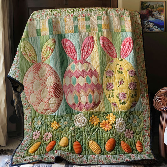 Hoppy Easter Garden WJ0803028CL Quilt Blanket