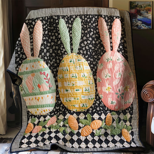 Hoppy Easter Garden WJ0803029CL Quilt Blanket