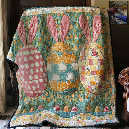 Hoppy Easter Garden WJ1003013CL Quilt Blanket