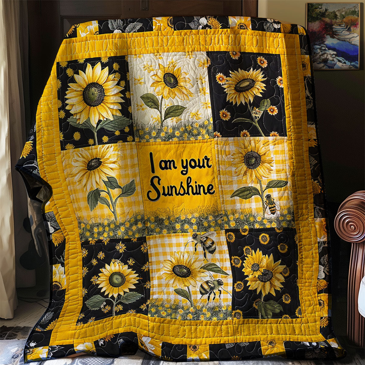 Sunflower Shine WJ2103033CL Quilt Blanket