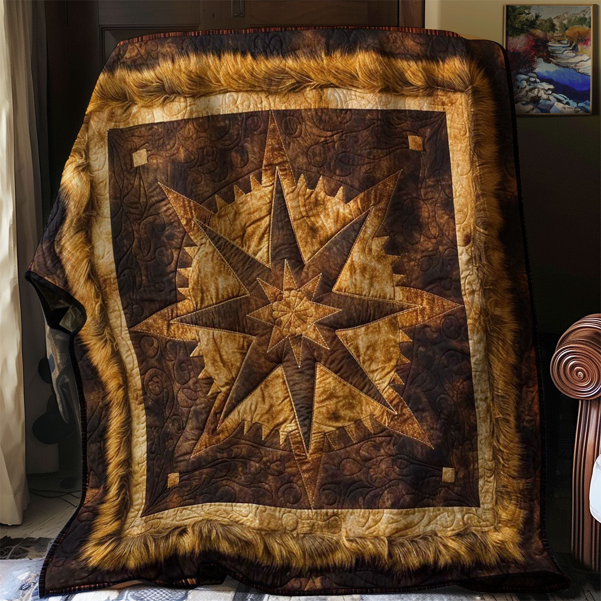 Cowboy Texas Star WJ1007019CL Quilt Blanket