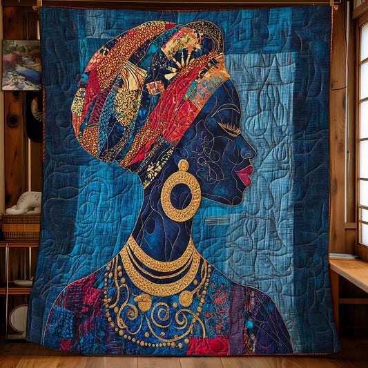 Black Woman Figure WU2002002CL Quilt Blanket