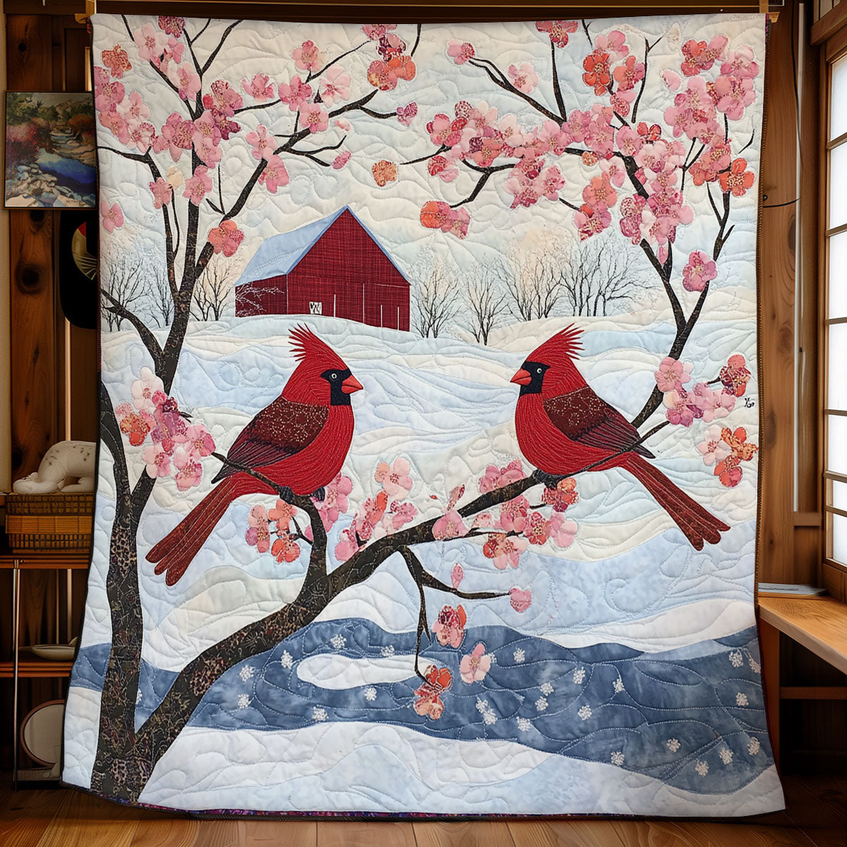 Cardinal Together Forever WU1002045CL Quilt Blanket