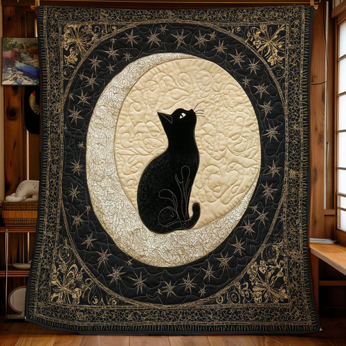 Cat Sparkle Moonlight WU0602064CL Quilt Blanket