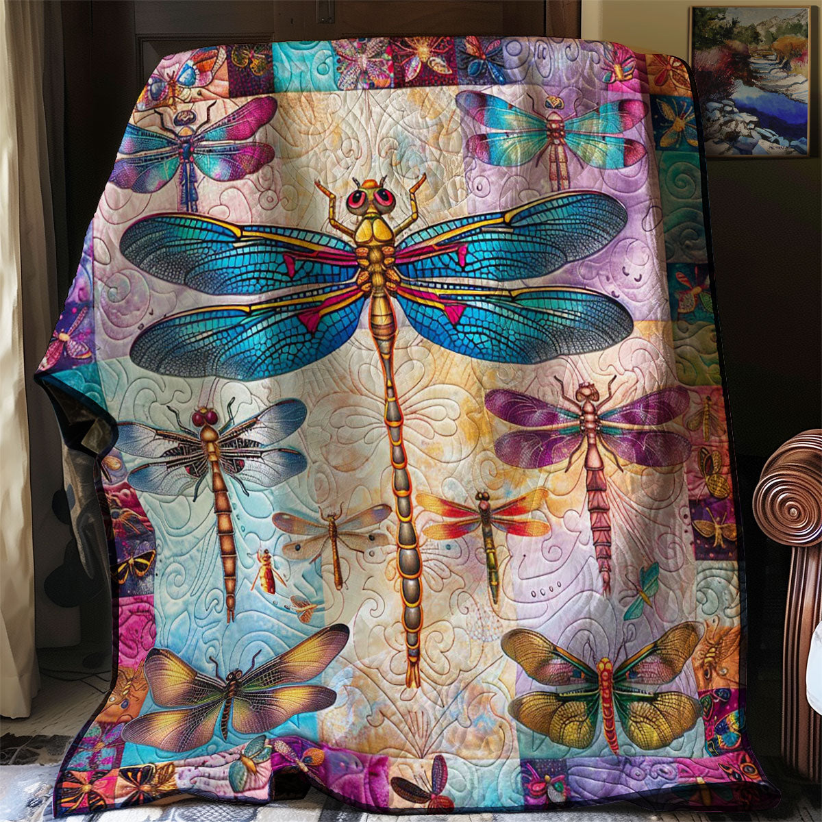 Dragonfly WJ2206011CL Quilt Blanket