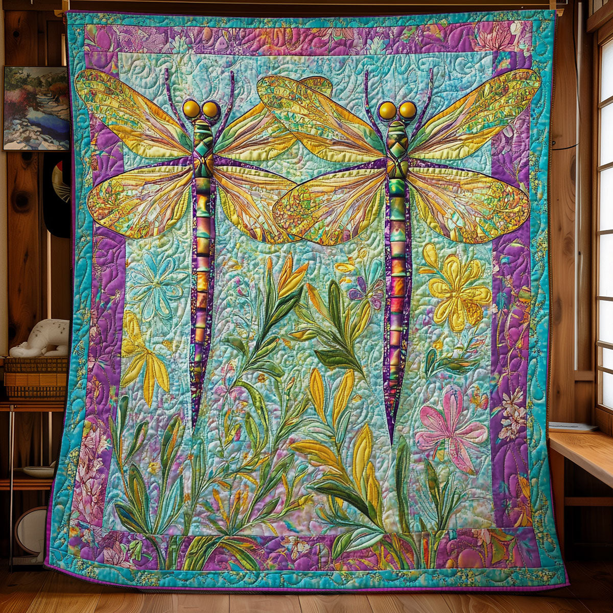 Dragonfly WU0101067CL Quilt Blanket