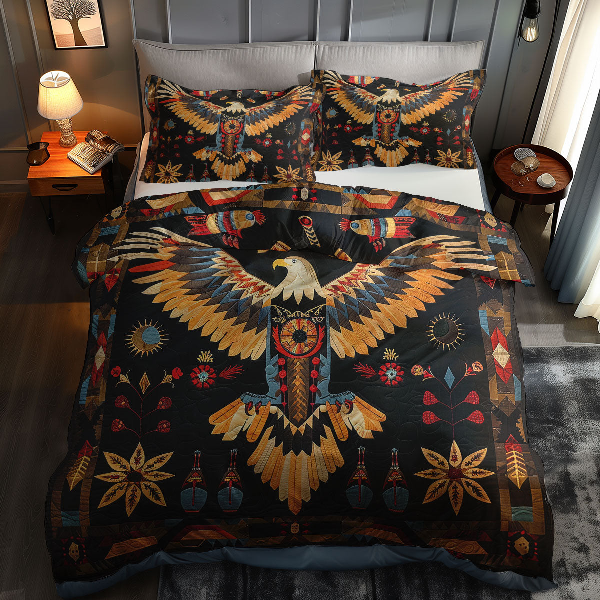 Eagle Native American WJ1306021CL Quilted Bedding Set