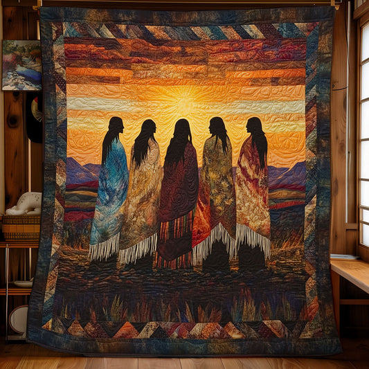 Native American Echoes Of The Earth Mother WU1203079CL Quilt Blanket