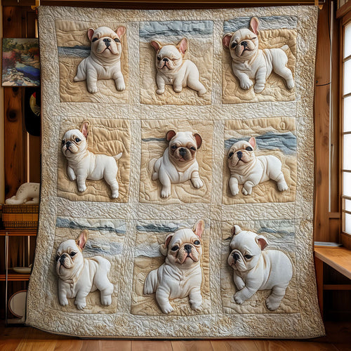 Sleeping Bulldog WU1601055CL Quilt Blanket