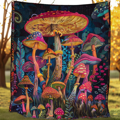 Hippie Mushroom WJ2206014CL Quilt Blanket