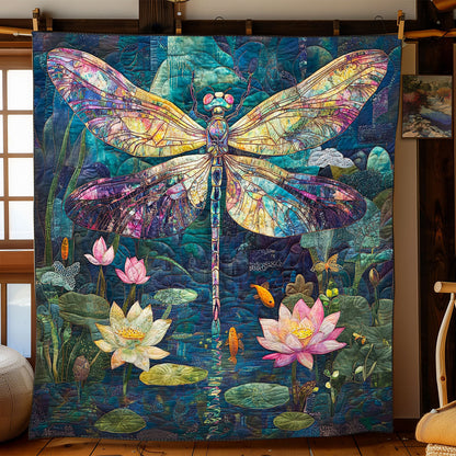 Lotus Dragonfly WJ2103015CL Quilt Blanket