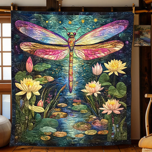 Lotus Dragonfly WJ2203015CL Quilt Blanket