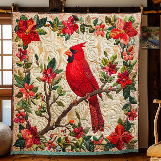 Red Cardinal WJ2707035CL Quilt Blanket