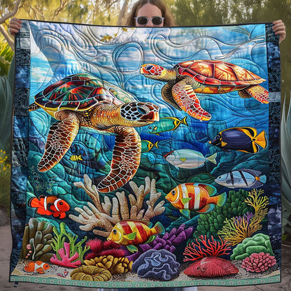 Sea Turtle WJ1609027CL Quilt Blanket