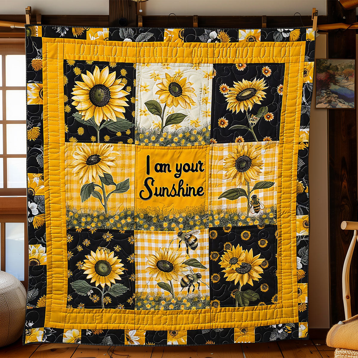 Sunflower Shine WJ2103033CL Quilt Blanket