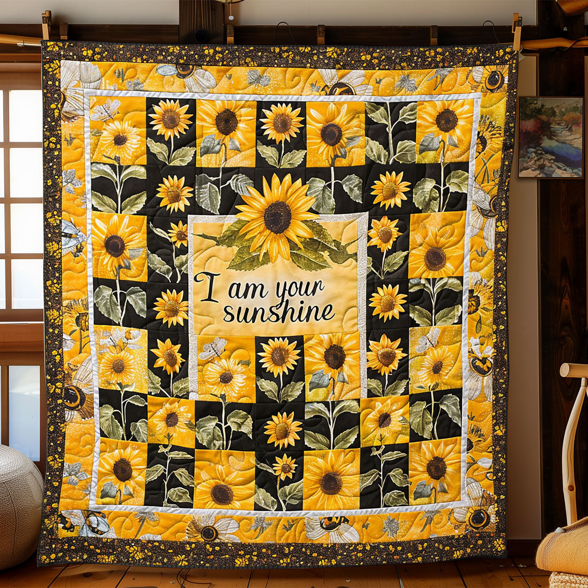 Sunflower Shine WJ2103034CL Quilt Blanket
