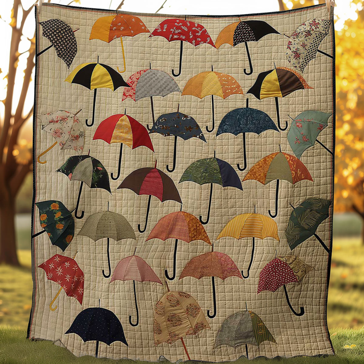 Umbrellas WJ0207016CL Quilt Blanket