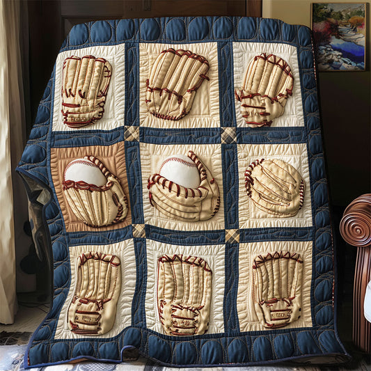 Baseball Gloves WU0201020CL Quilt Blanket