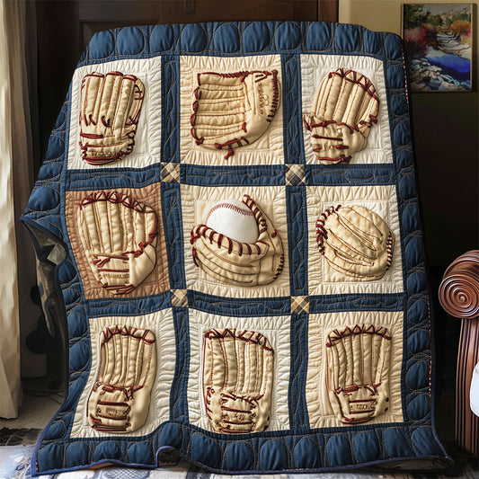 Baseball Gloves WU2512004CL Quilt Blanket