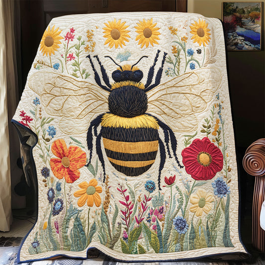 Bee Dance Of Honey WU1203063CL Quilt Blanket