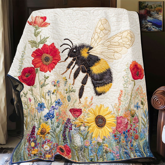 Bee’s Path Through Petals WU1203059CL Quilt Blanket