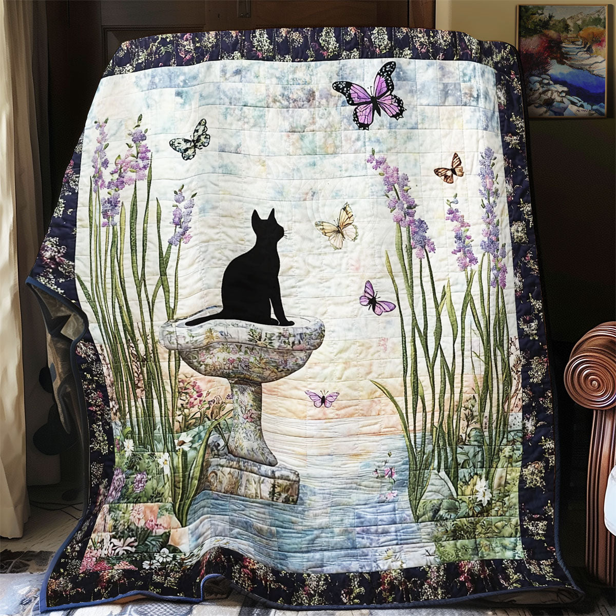 Black Cat WU1303150CL Quilt Blanket