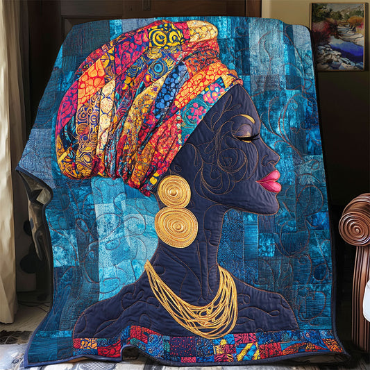 Black Woman Figure WU2002001CL Quilt Blanket