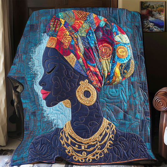 Black Woman Figure WU2002003CL Quilt Blanket