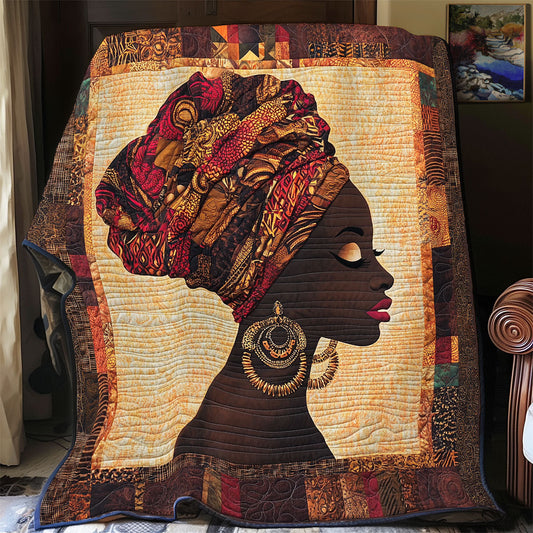 Black Woman Figure WU2002006CL Quilt Blanket
