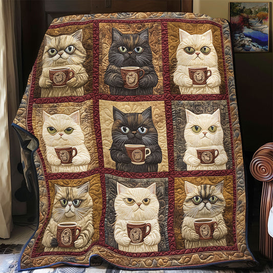 Cat Don't Touch My Coffee WU0401007CL Quilt Blanket