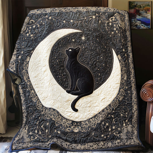 Cat Sparkle Moonlight WU0602062CL Quilt Blanket