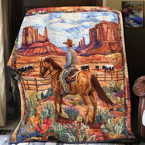 Cowboy Life WU1102067CL Quilt Blanket