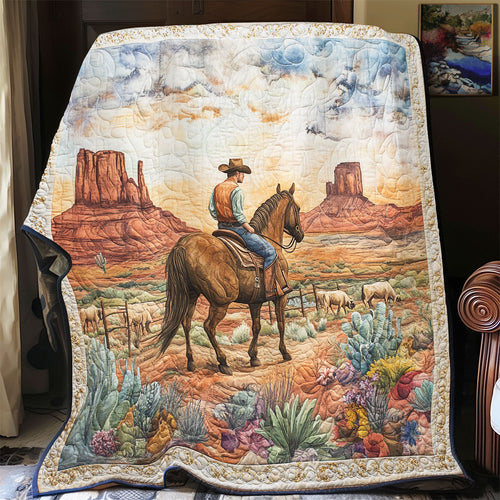 Cowboy Life WU1102068CL Quilt Blanket