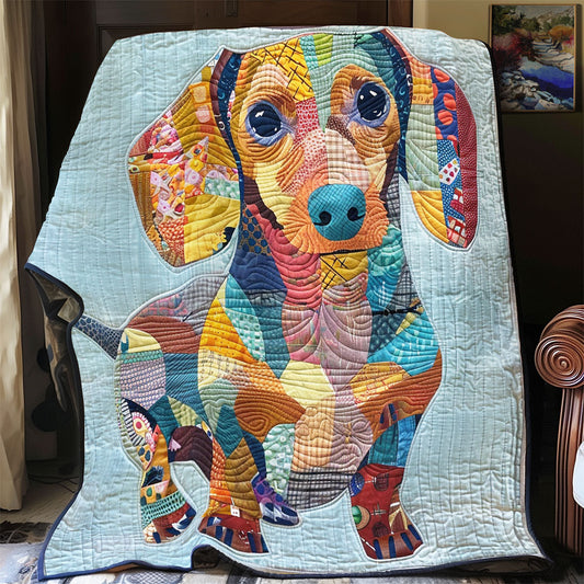 Dachshund Patchwork WU0201012CL Quilt Blanket