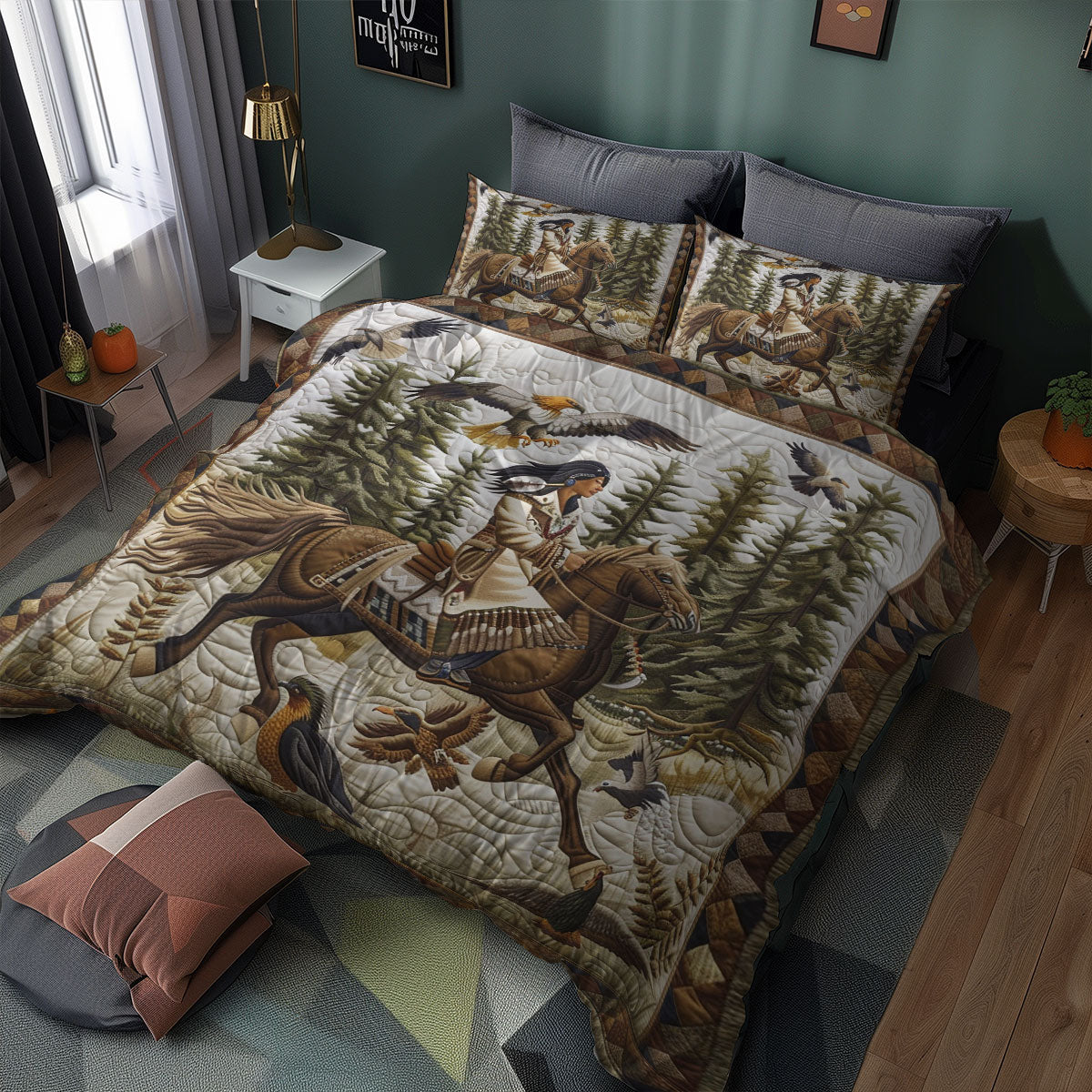 Native American WJ1106026CL Quilted Bedding Set