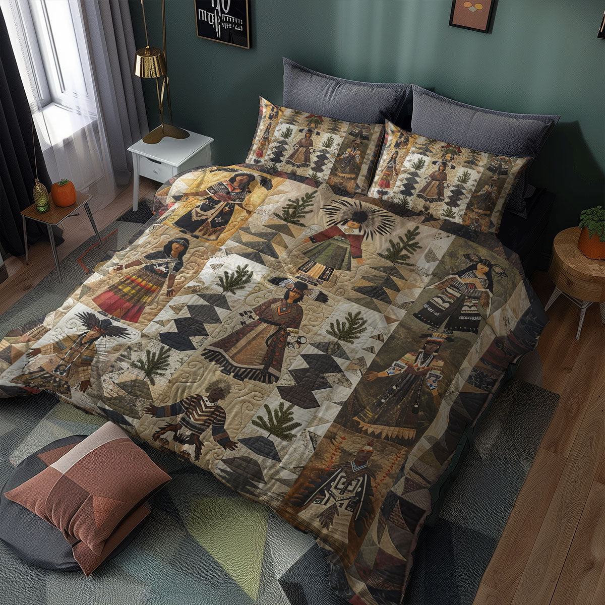 Native American WJ1106027CL Quilted Bedding Set